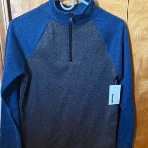 Sonoma Navy and Charcoal Half-Zip Pullover